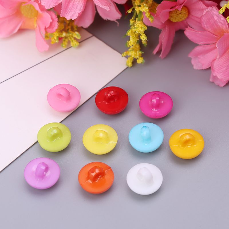 100pcs 12.5mm Round Mushroom Domed Shank Buttons Sewing Scrapbooking Craft DIY Accessories 54DF