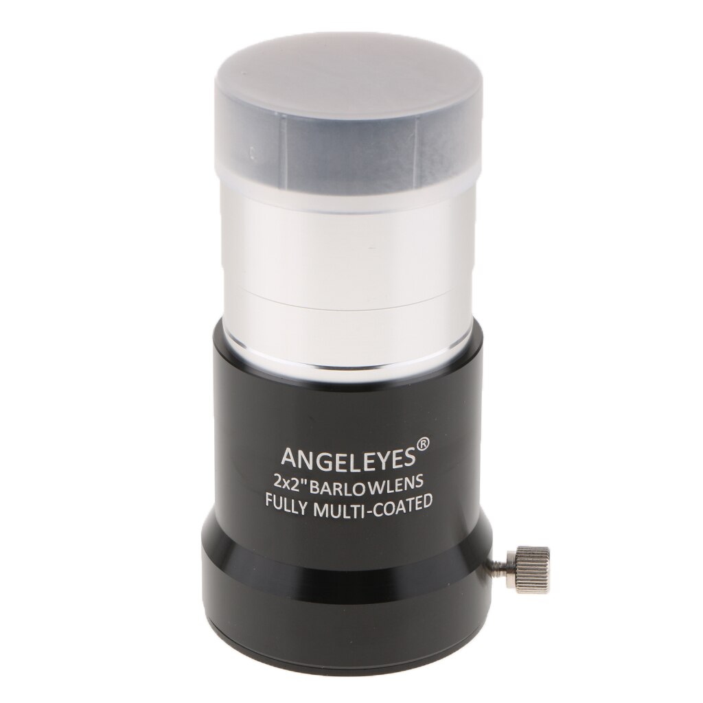 Telescope Eyepiece Barlow Lens 2X Magnification 2 Inch 4-Element Clear Image Fully Multi-coated Purple Film T Ring Adapter