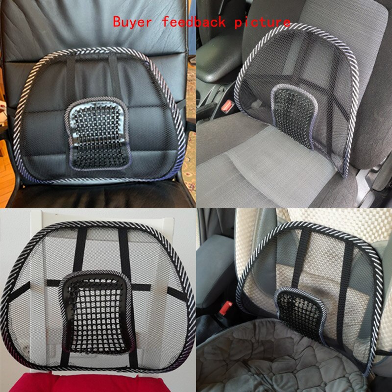 Universel bilstøtte stol massage lændestøtte talje pude mesh ventilere pude pad til bil kontor hjem