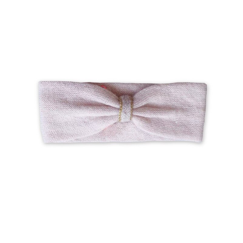 Børnehue efterår vinter strafina lm piger strik hue kasket hovedbeklædning baby piger hat pandebånd børn strikket hårbånd: Pink haiband / S