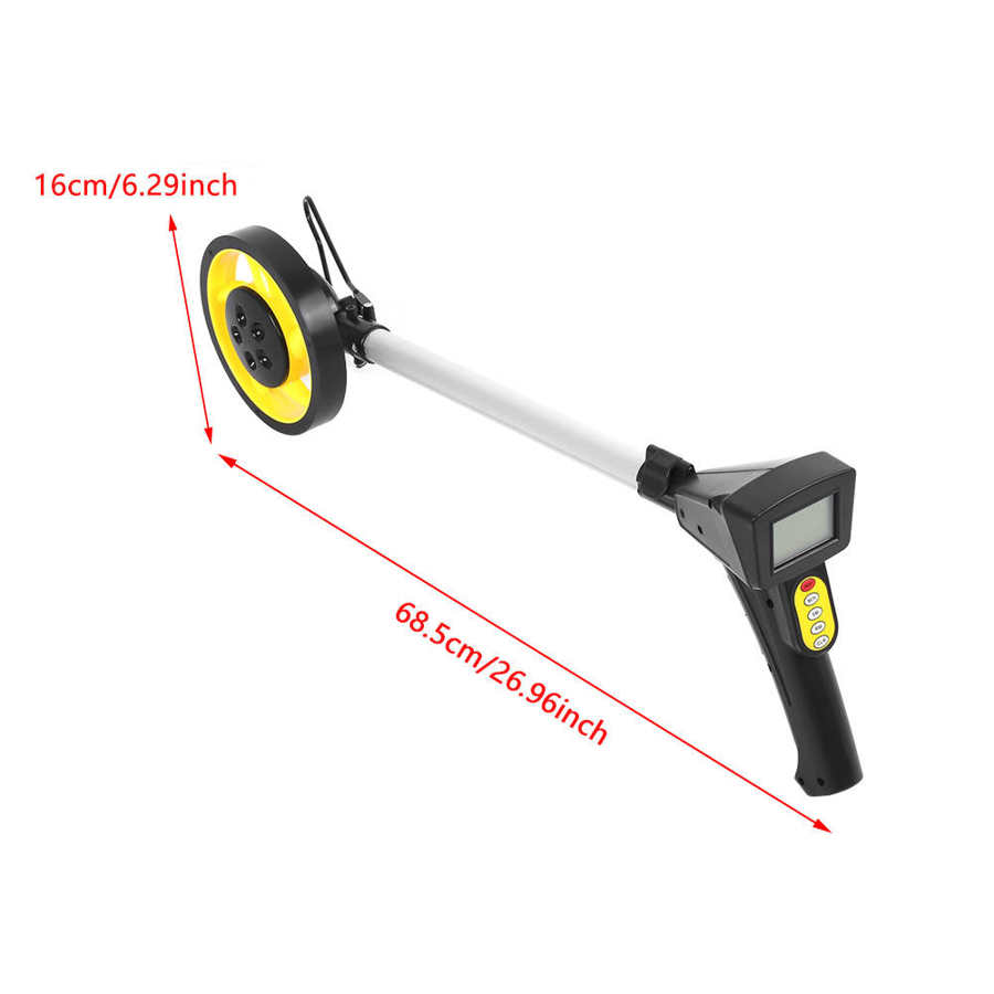 Foldable Digital Distance Measuring Wheel Measure Road Land Builders Workers Tools