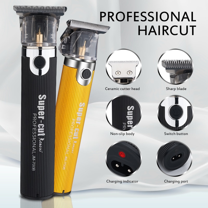 Cordless Hair Clipper Hair Trimmer Carbon-steel Blade Hair Cutting USB Beard Trimmer Powerful Haircut Styling