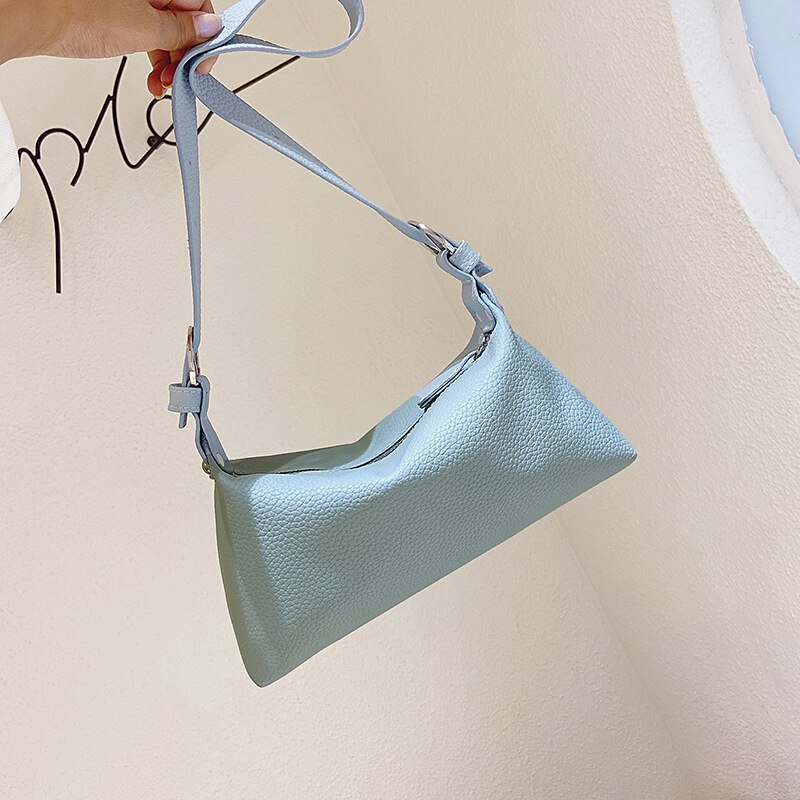 Retro dam axelväska populär trendig enkel designr dam handväska dam solid hobos tygväska med mjukt fodral