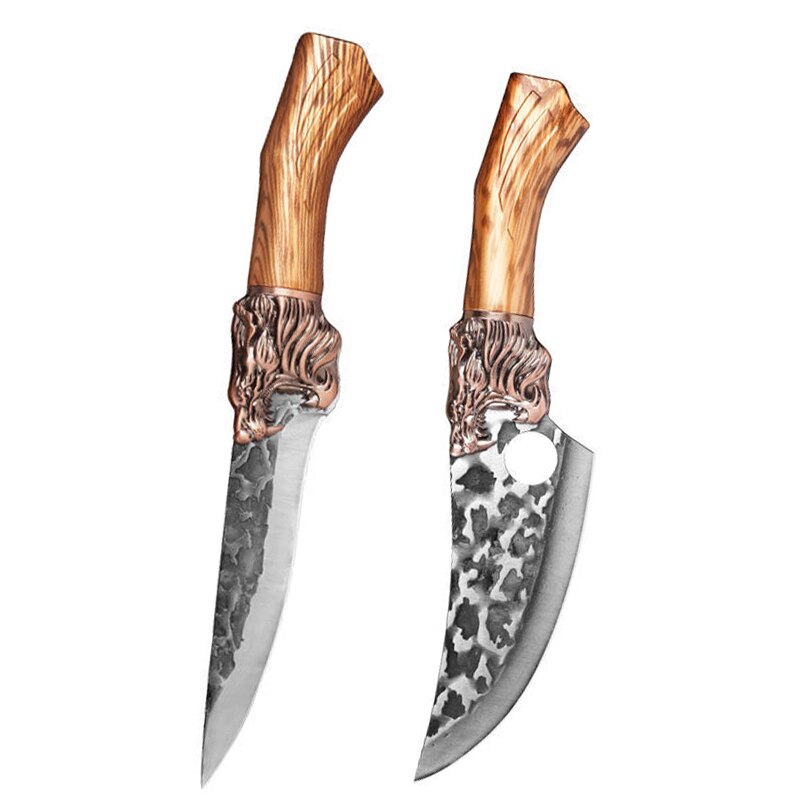 Household Kitchen Knife Stainless Steel Boning Knife Forging Meat Cleaver Slice Chop Bone Knife Cooking Tool: Style A-E