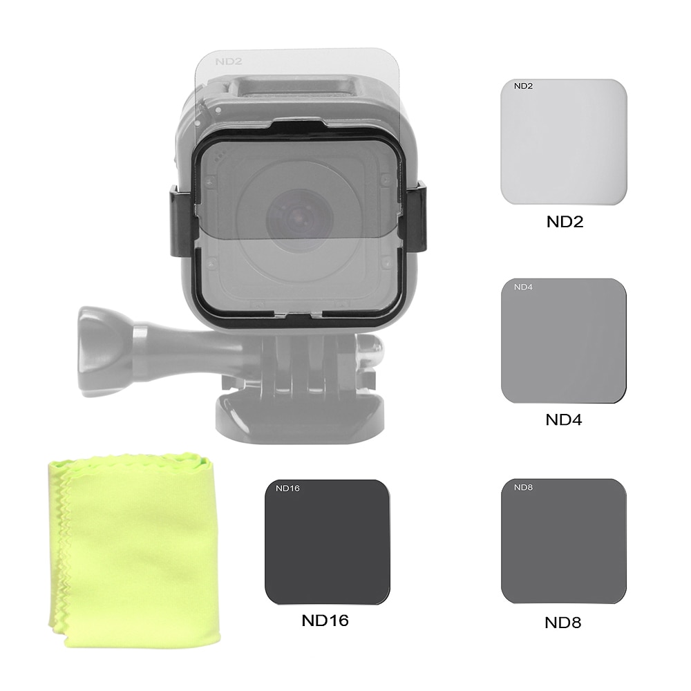 Andoer ND2/ND4/ND8/ND16 Filter Vierkante Camera Lens Filter Kit met Filter Montage Frame Houder voor goPro Hero4 Sessie