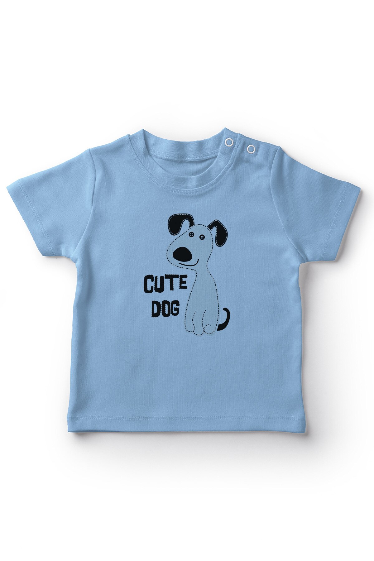 Angemiel baby sød hund baby dreng t-shirt blå