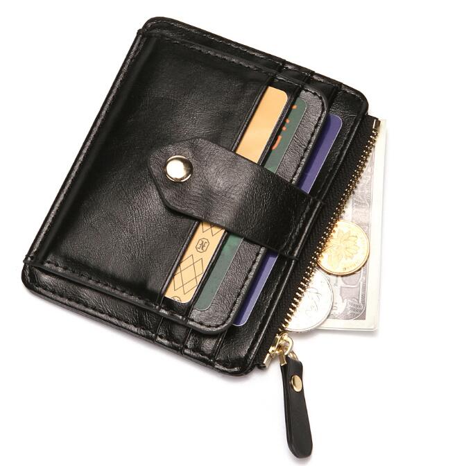 Men's wallet credit card bag card holder multifunctional zipper buckle coin purse