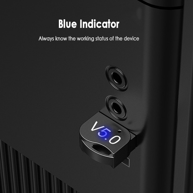 Bluetooth Ontvanger Mini Draadloze USB Bluetooth Adapter 5.0 Audio Ontvanger Laptop PC Computer Ondersteunt Win8/10