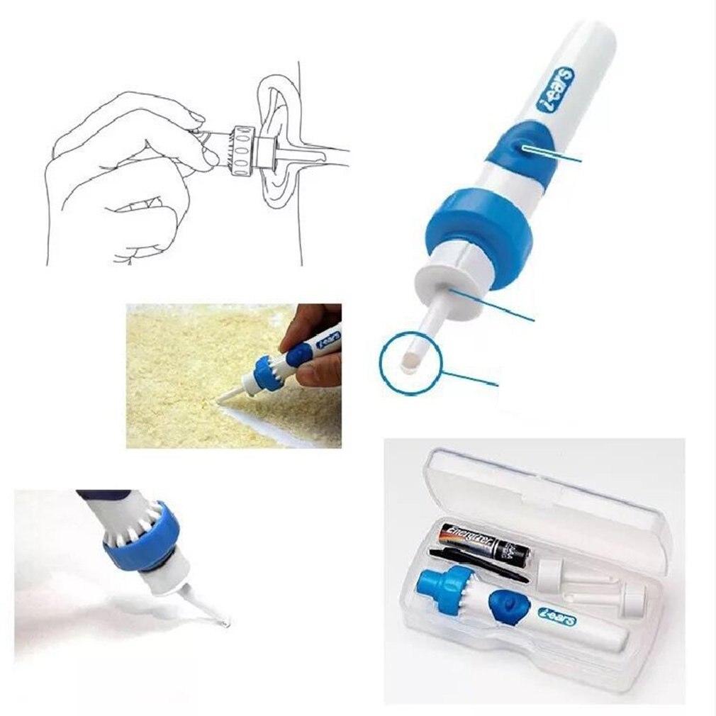 Earwax Removal Kit Earwax Cleaner Portable Automatic Electric Vacuum Earwax Cleaning Tool Set Without Light