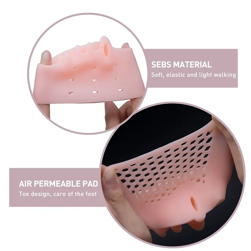 2pc silikonforfotputer femhulls honeycomb tåseparator gel smertelindrende innleggssåler forhindrer føtter hard hud blemmer liktorn fotpleie