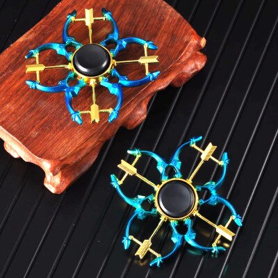 Yooap Hand Spinner Fidget Heptagonal Electroplate Hybrid Zinc Alloy Metal Fidget Metal Bearing Edc Finger Relieve Stress: Type E