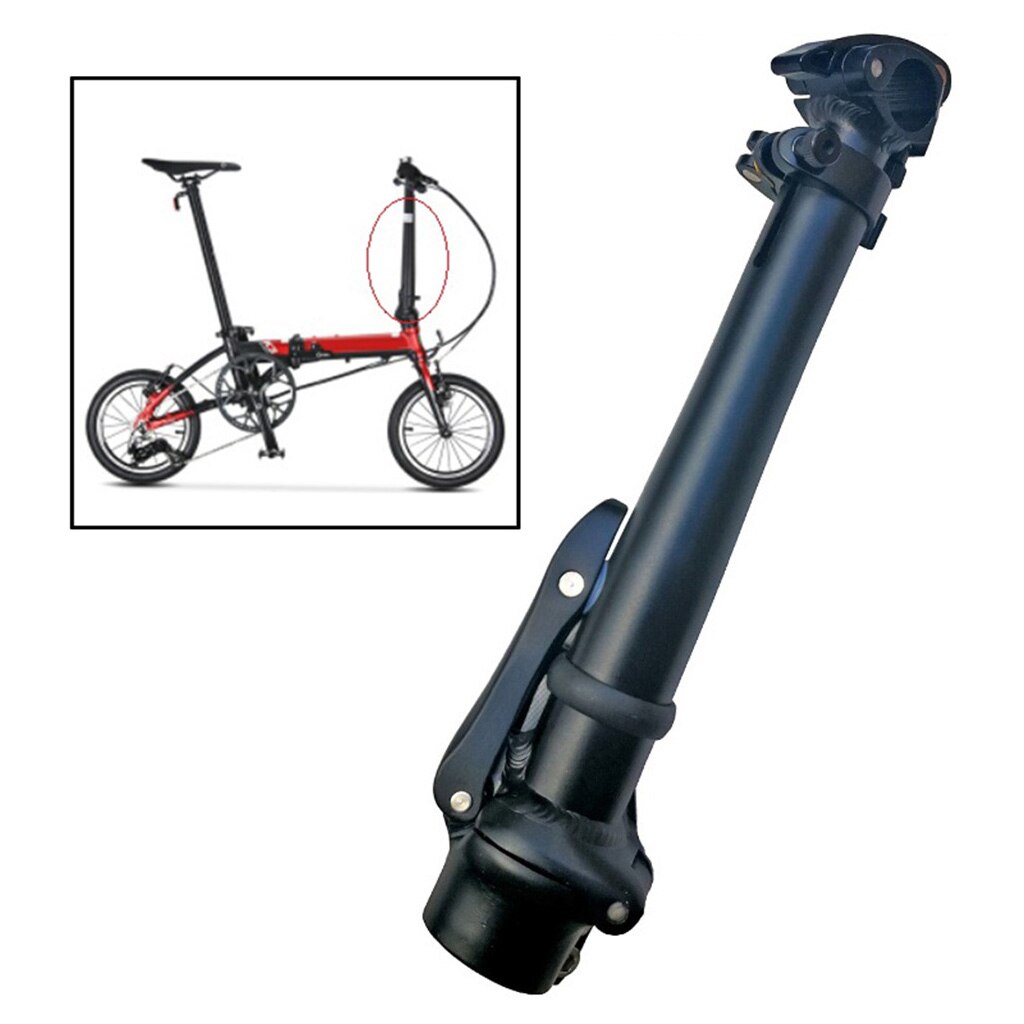 Solid Bike Quill Stem Folding Bike Handlebar Stem Components Parts Black