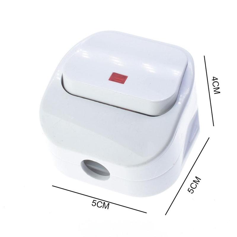13A 250V AMP UK Plug with White Switch Switched Mains Plug White Red Neon Indicator Light