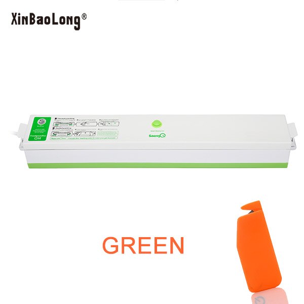 XinBaoLong Vacuum Food Sealer For Home Kitchen 220V/110V Automatic Vacuum Sealer Packaging Machine Include 15pcs Food Saver Bags: GREEN / 220V