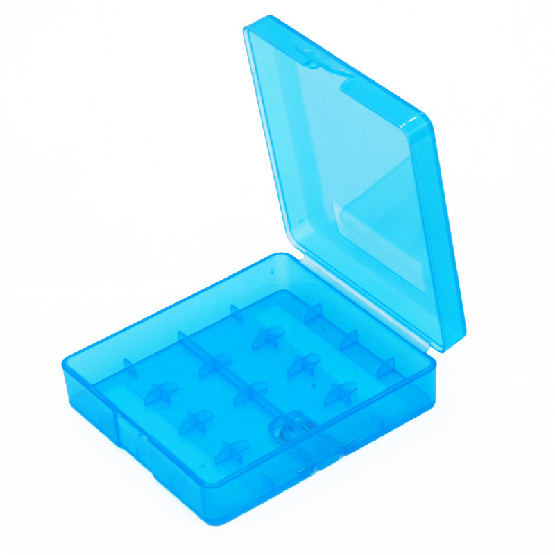 Liitokala 4 x 18650 batterijhouder van transparant, hard plastic, wit, opbergdoos voor batterijen