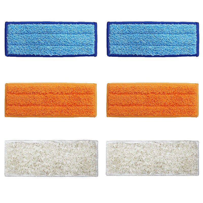Washable Mopping Pads Cloths Replacement Kit for IRobot Braava Jet 200 Series 240 241 245 250 with 2 Wet 2 Dry 2 Damp