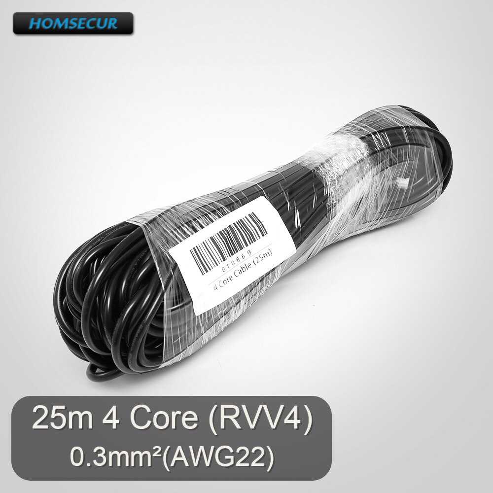 4 Core 25M 0.3mm² Flexible PVC Insulated Cable For HOMSECUR HDK Video&amp;Audio Intercom System