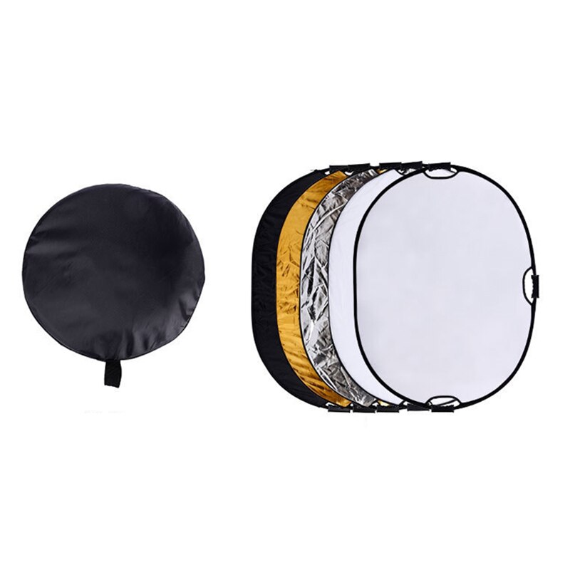 60*90CM 5 in 1 Portable Foldable Studio Photo Collapsible Multi-Disc Light Photographic Lighting Reflector with Carrying Bag