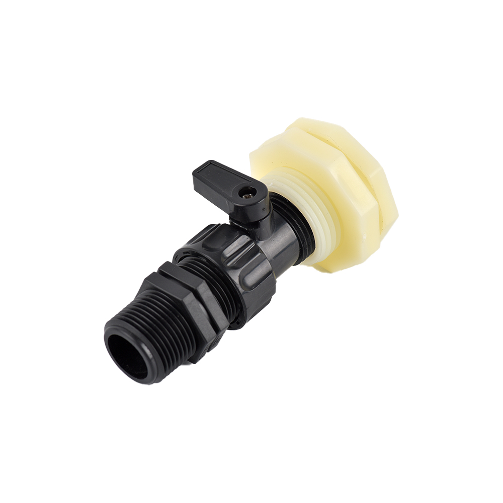 Kit de grifo de Barre de lluvia de PVC, válvula de barril de lluvia de 3/4 pulgadas con adaptador de montaje de mampara para tanques de agua, acuarios, bañeras y piscina
