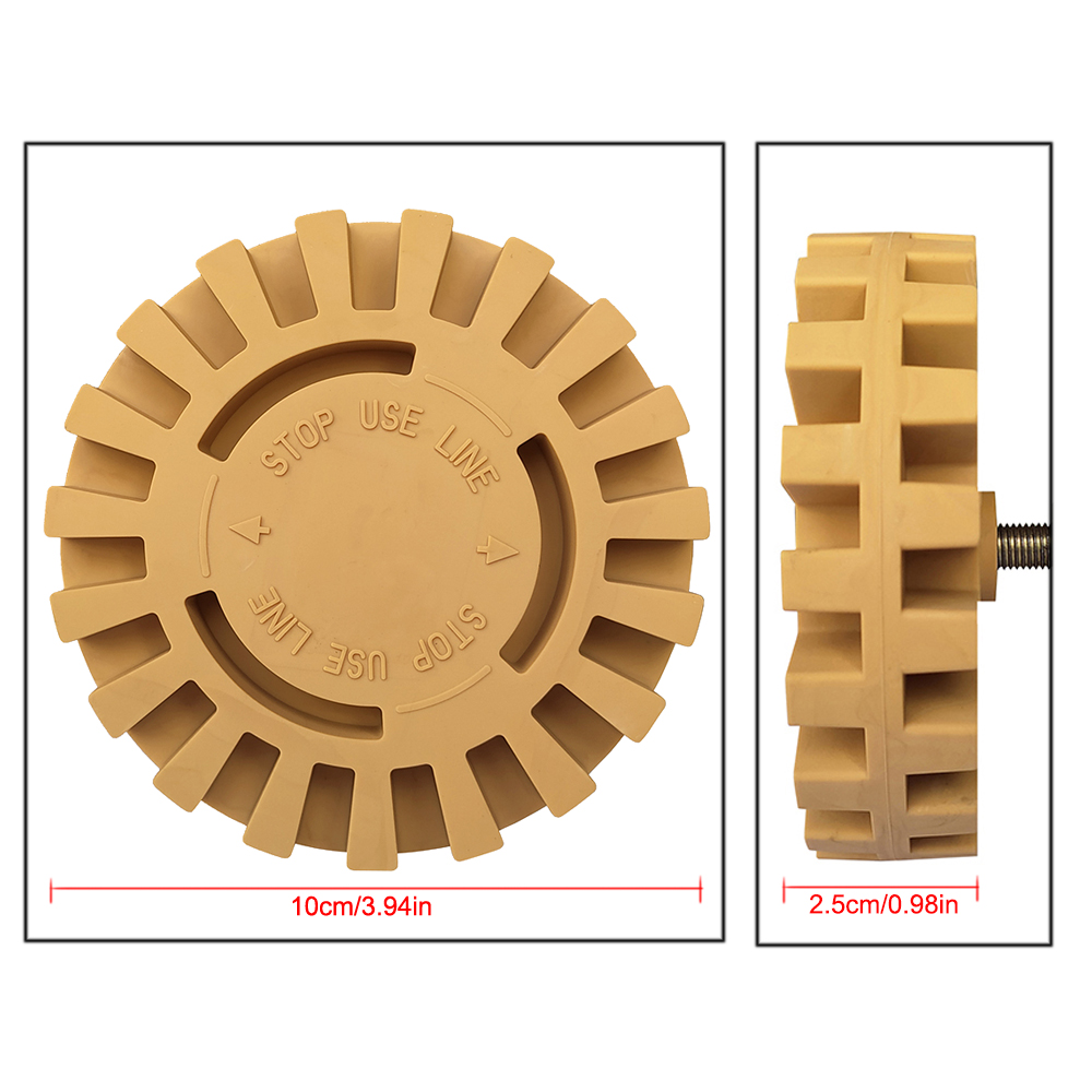 Decal Adhesive Remover Rubber Eraser Wheel 4 Inch Car Sticker Remover with Drill Adapter Kit and Tool Box E42