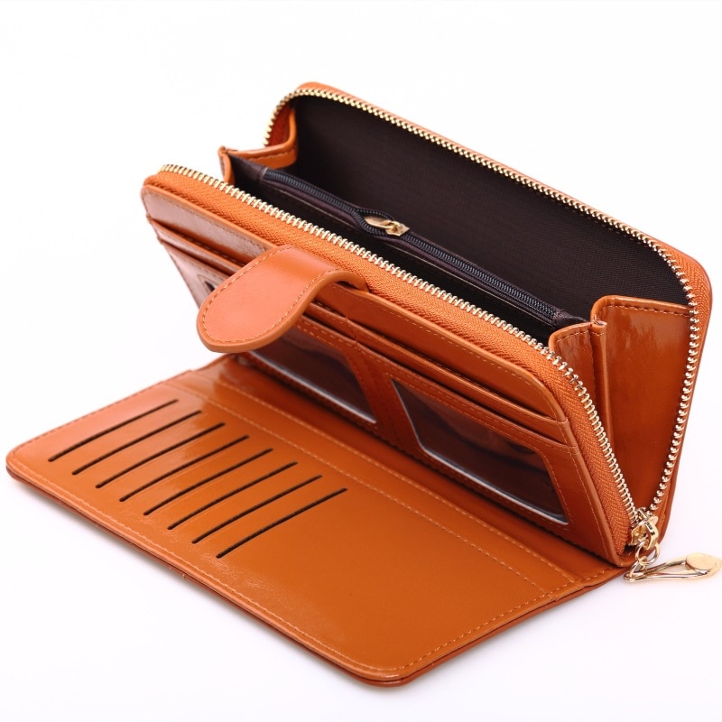 Wallet Female PU Leather Wallet Leisure Purse Ladies Top Women Wallets Long Coin Purse Card Holders Carteira Feminina