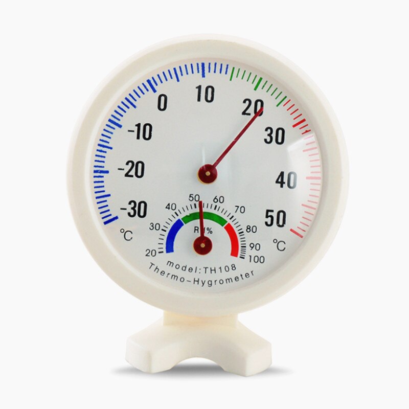 Mini Round Clock-shaped Indoor Outdoor Hygrometer Humidity Thermometer Temperature Meter Gauge Smart Thermostat