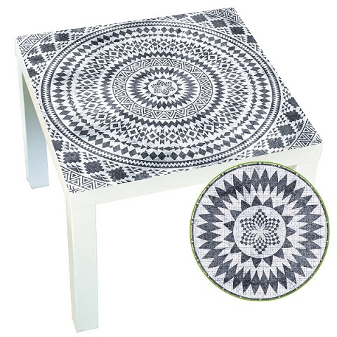 DIY Vinly Tropical Flower Triangle Tile Tablecloth Cantact Paper Waterproof Self Adhesive Table Stickers For Kitchen Dining Room: 008