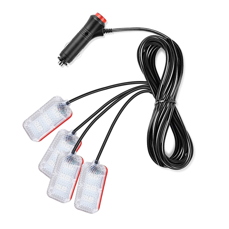 Luz LED de pie para coche, lámpara ambiental, decoración automática, tiras de lámpara de atmósfera, lámparas interiores