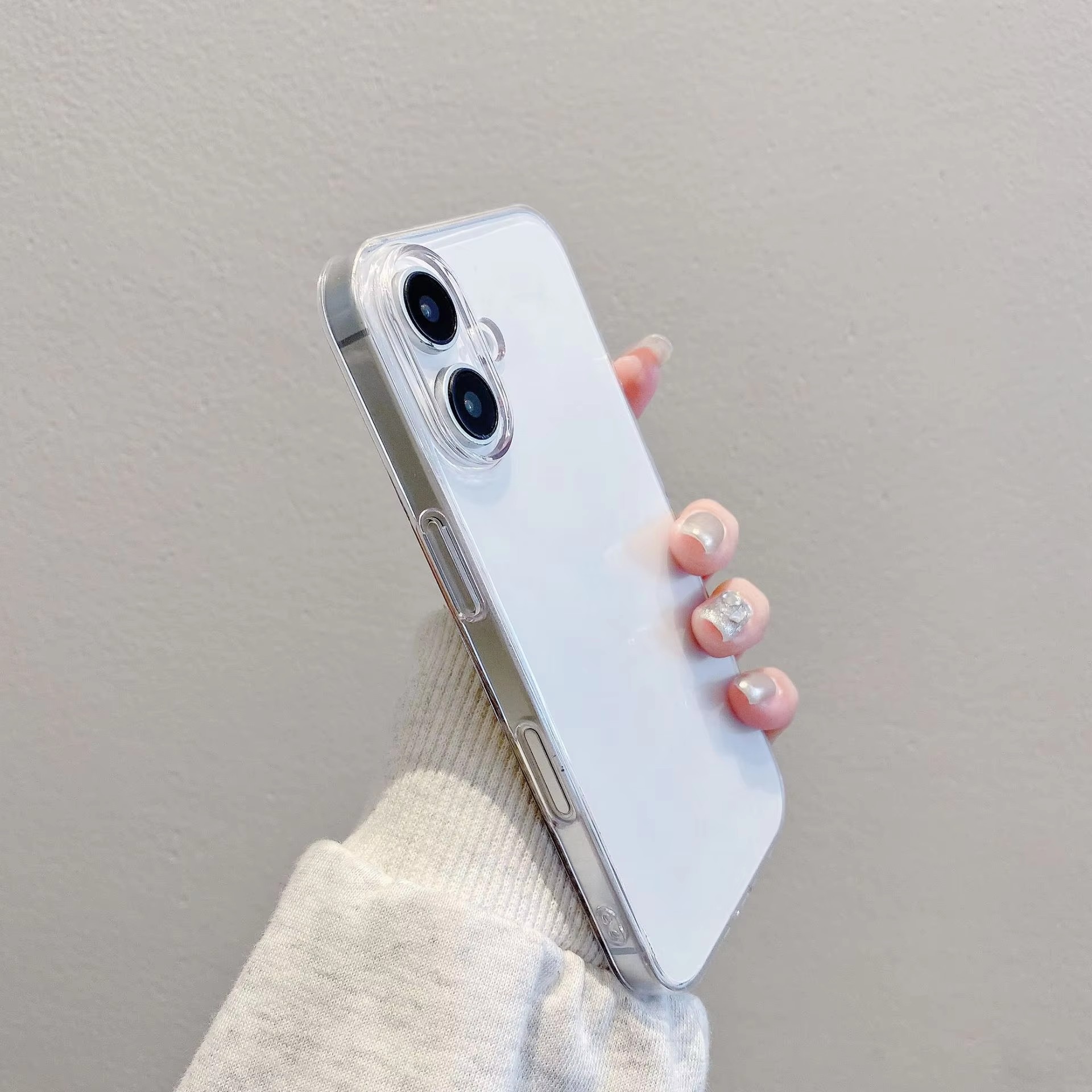 Funda de teléfono suave de silicona transparente para iPhone 16 15 14 13 12 Mini 11 Pro Max X XR XS 7 8 Plus cubierta transparente cristalina a prueba de golpes