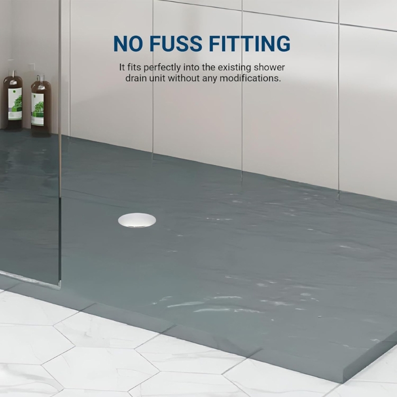 Universal Bathroom Shower Trap Cover Floor Drain Cover Replacement Plastic Shower Plughole Cover Top Fitting Cap Parts