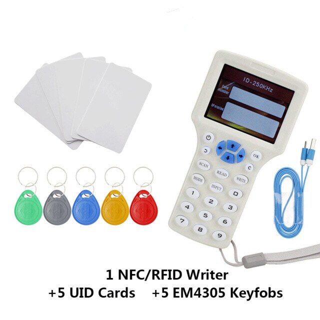 Tarjeta duplicadora de fotocopiadora RFID, lector de etiquetas Nfc, escritor compatible con lector de programación de copia encriptada de 125khz y 13,56 mhz: Style 4
