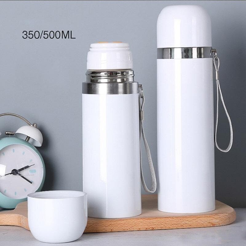 Leeg Sublimatie Water Fles Rvs Tumbler Vacuum Koffie Mok Thermos Cups Met Bullet Voor Kerstcadeaus