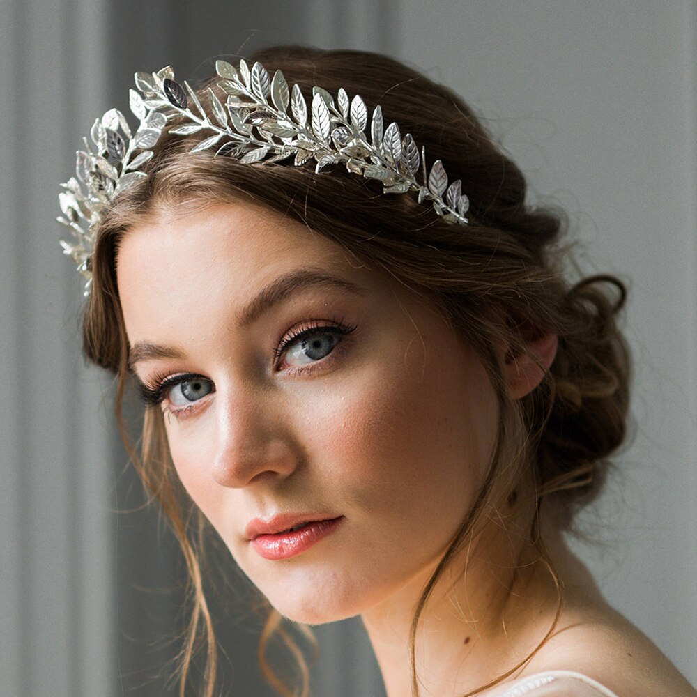 Vintage folhas casamento coroa rosa ouro prata faixa de cabelo noiva clássico headwear chique acessórios para o cabelo ornamento para mulher