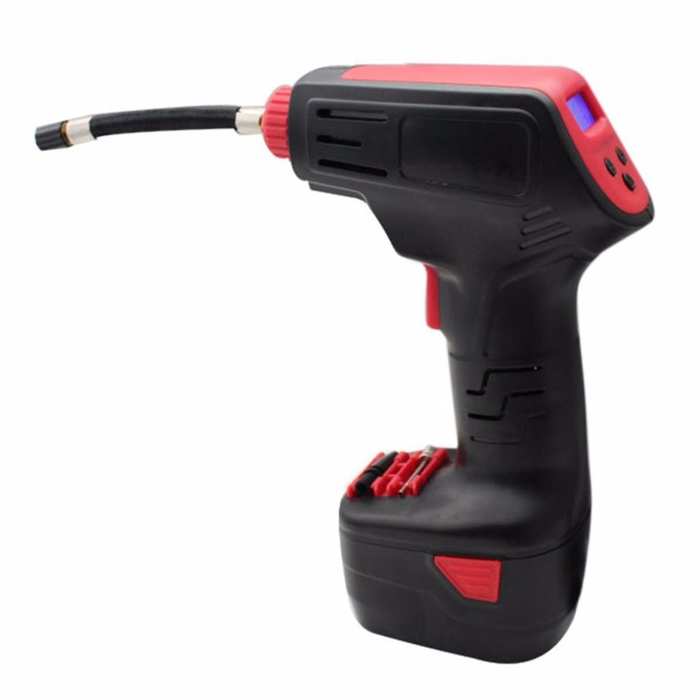 Mini Car Air Compressor Car Tire Inflatable Pump Portable Rechargeable Tyre Inflator Wireless Cordless