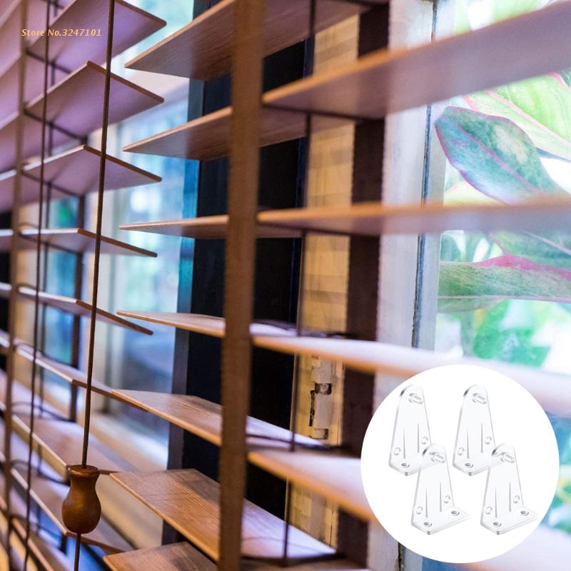 10pcs Hold Down Brackets Clear Plastic Blinds Bottom Rail Holder Clips for 2 Inch Horizontal Blinds Window Shades