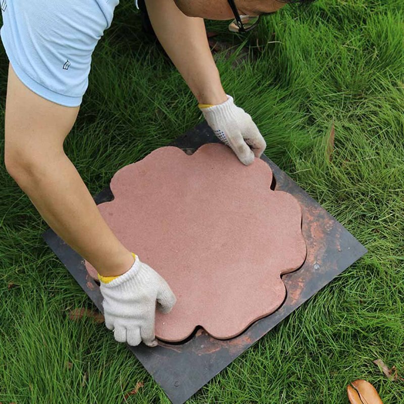Décoratif pas à pas pierre moule bloc fleur chaussée moule béton ciment brique moule pour parc jardin bricolage chemin de jardin fabricant moule