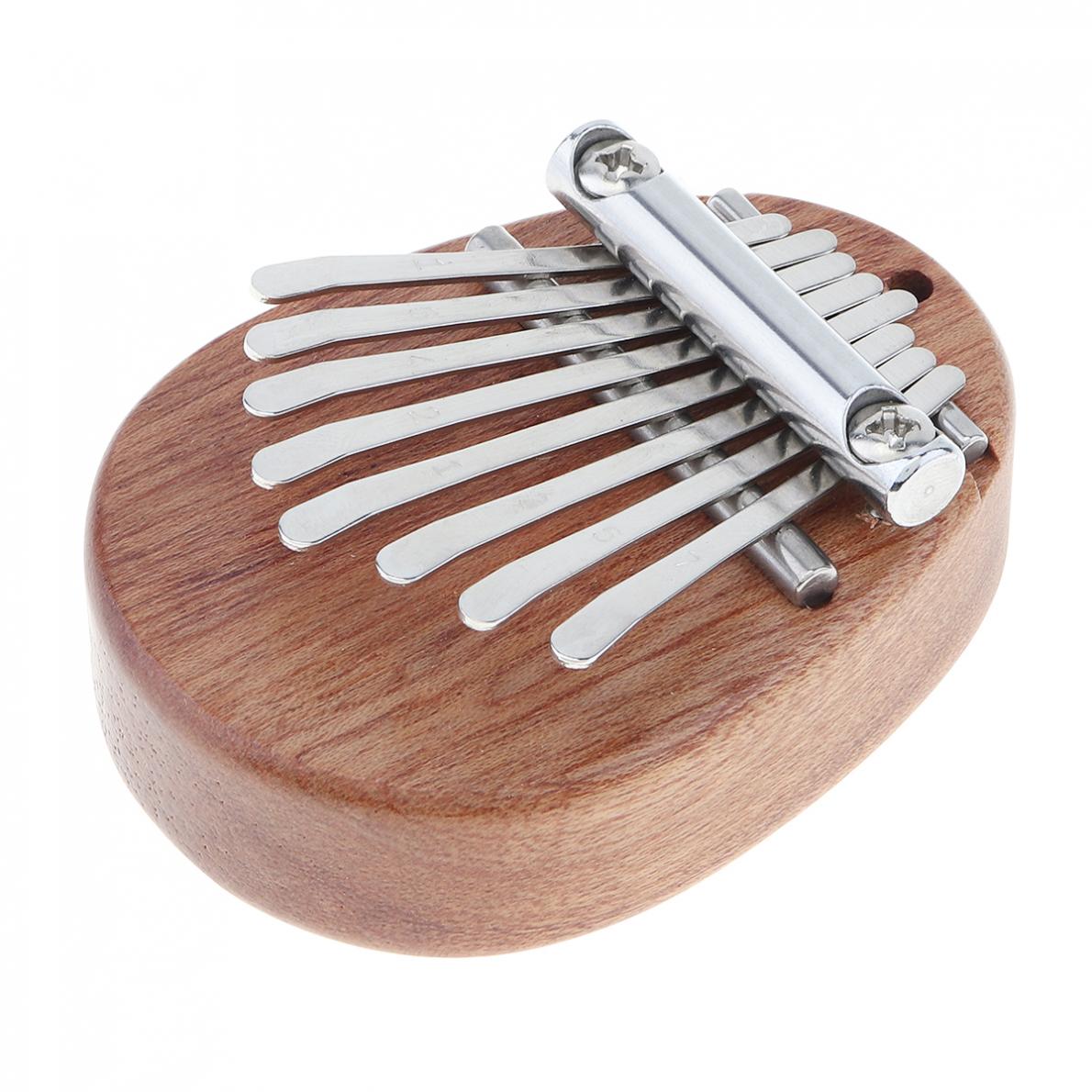 Thumb Piano Mini 8 Key Kalimba Water Shape Mahogany Thumb Piano Mbira Decoration Instrument