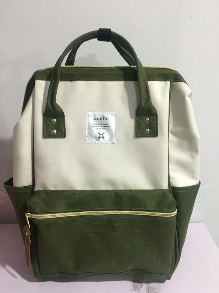 Japan Style Oxford School Backpacks For Teenage Girls Boys Vintage Backpack College Bag Women Lightweight A Ring Cute Backpack: Army Green White / Big L27cm H39cm