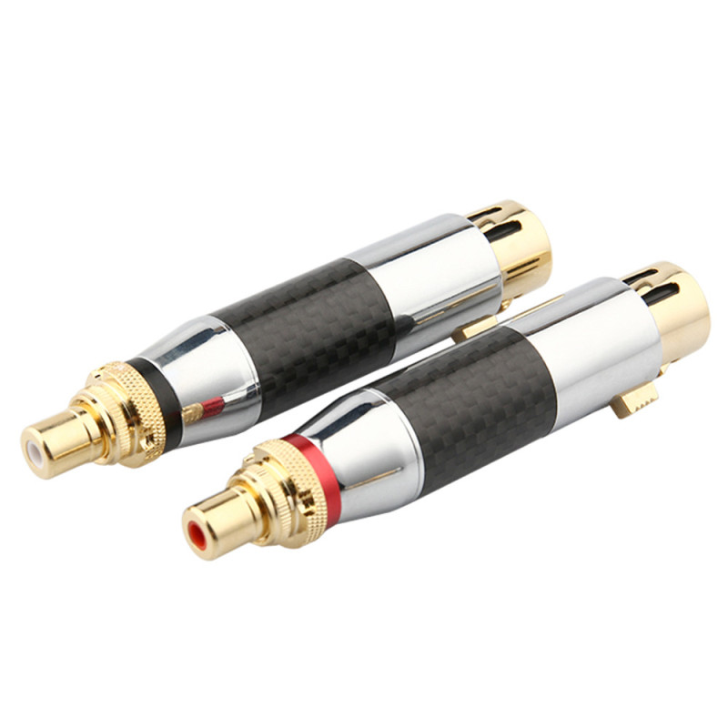 High End Audio Jack Rca Naar Xlr Female Connector Luidsprekers Hifi Microfoon Adapter Audio Versterker Sound Mixer Diy Rca Converters