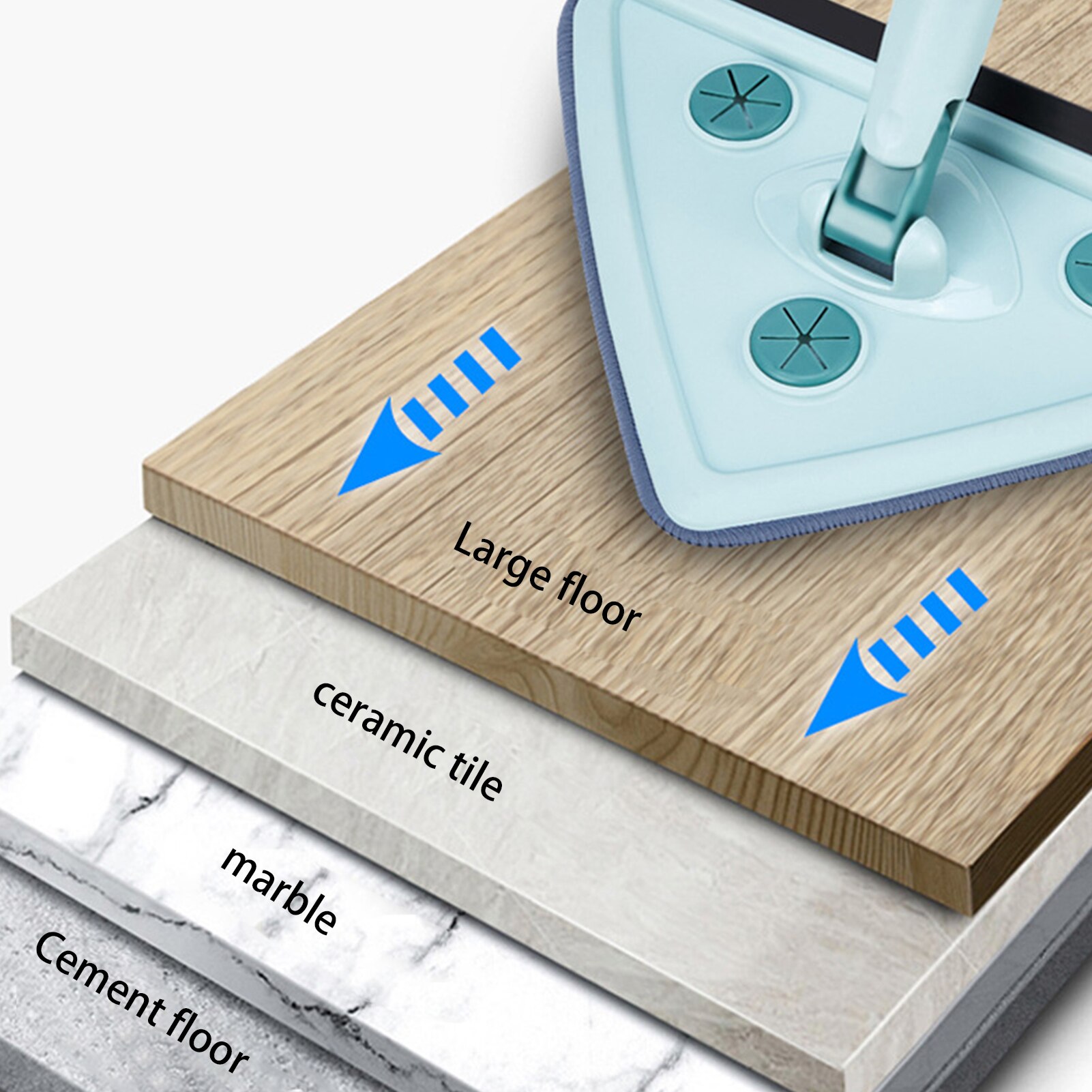 Driehoekige Schoon Mop Roterende Verstelbare Met Vullingen Voor Car Home Kamer Keuken Vloer Schoon Borstel Lui Schoonmaken