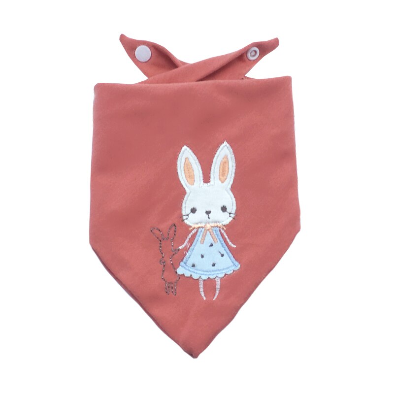 Slabbers Katoen Borduren Babyvoeding Schort Driehoek Bib Meisje Jongen Voeden Sjaal Slabbetjes Burp Doek Bandana Speeksel Handdoek: CZJ005B1