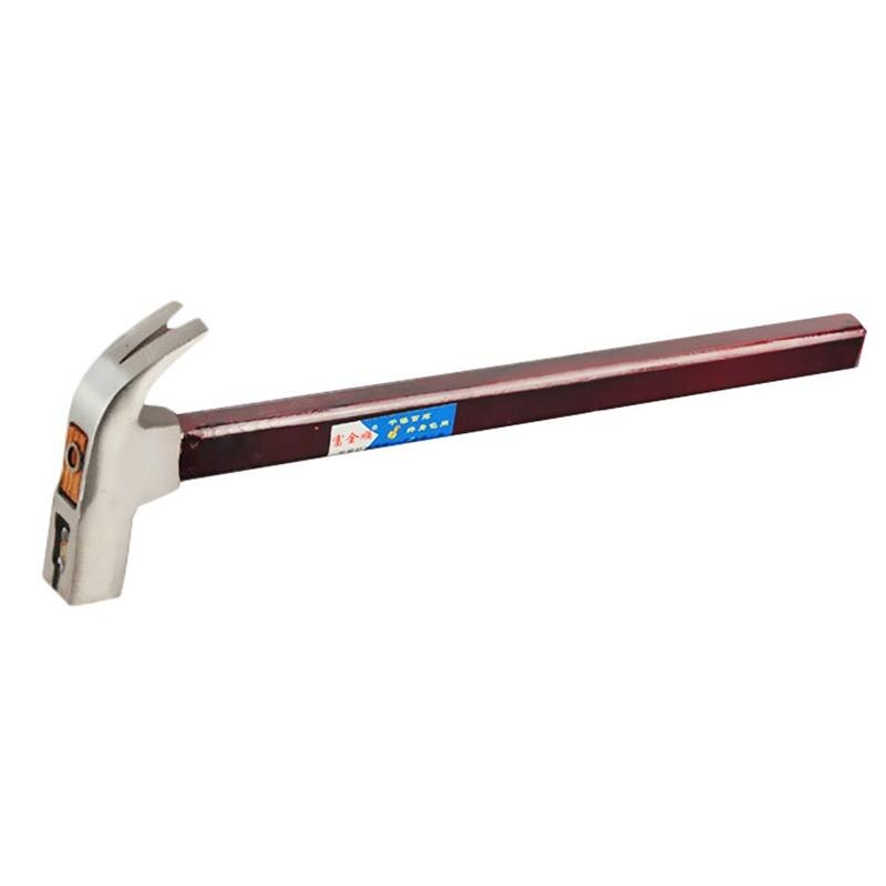 1PC Wood Handle Hammer Anti-slip Claw Hammer Practical Nail Hammer Nail Pulling Hammer Nailucker Hammer for Dorm Hometudio: as shown