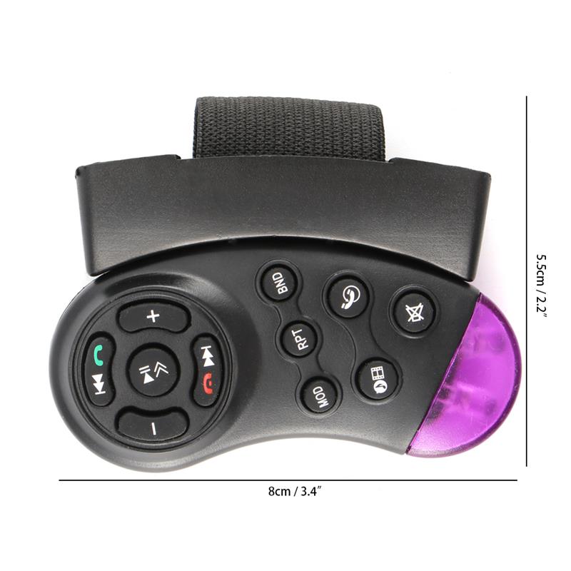 Sort bærbar 11- nøgle controller bil ratt controller bil mp5 multimedie afspiller dvd bil ratt multimedia