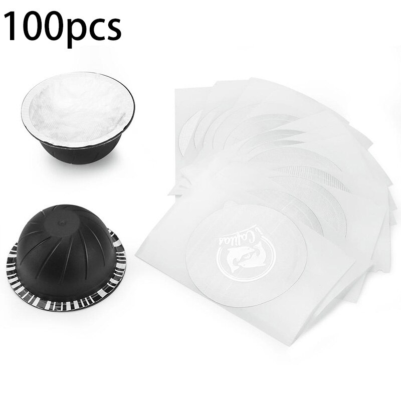 40/100/120 Stuks Folie Deksels Koffie Capsule Aluminiumfolie Deksel Sticker Enkele Gebruik Voor Nespresso Vertuo Machine accesorios: 100Pcs