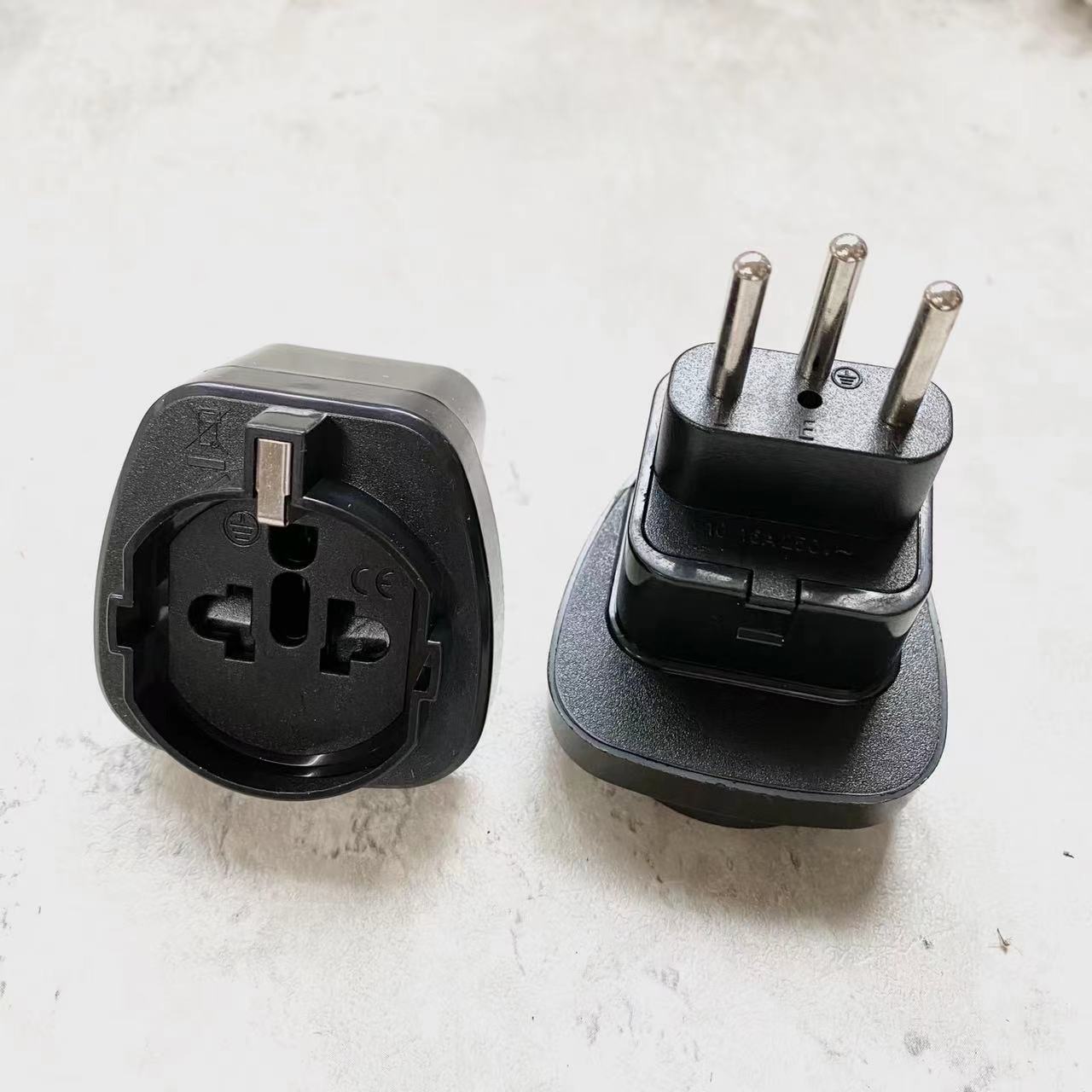 EU 10A 250V germany french japan india to switzerland travel adapter charger eu us au uk to swiss power plug converter: black