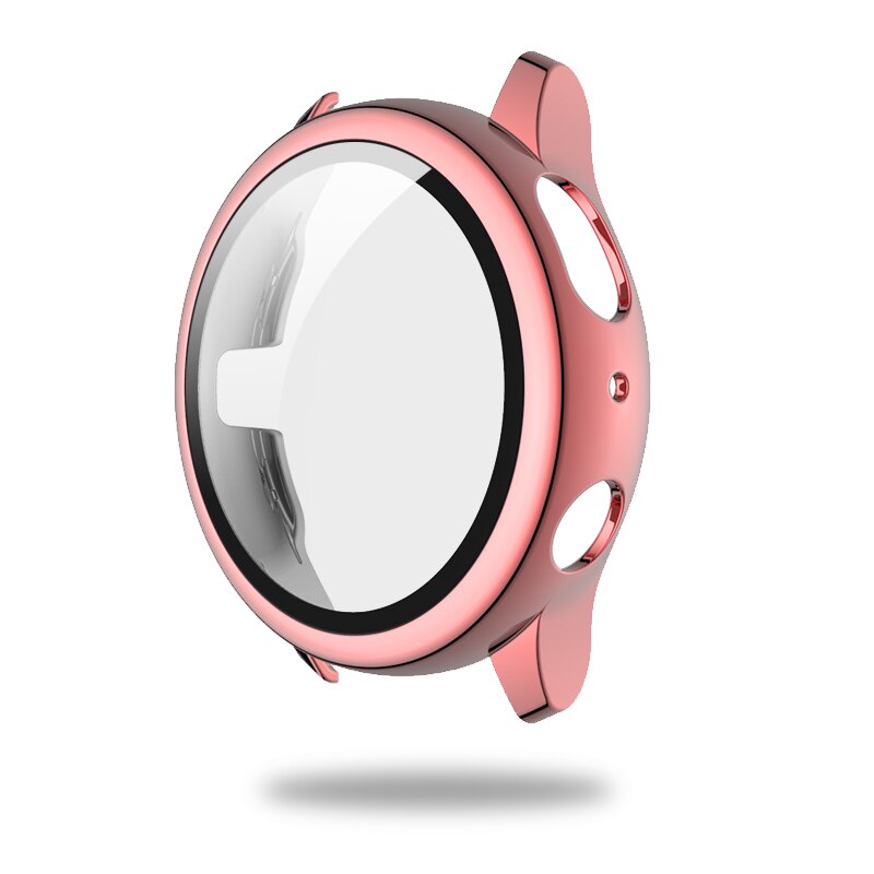 Pc plating + beschermhoes gehard glas voor samsung galaxy watch active 2 44/40mm bescherming active 2 44/40mm beschermhoes: B / 40mm