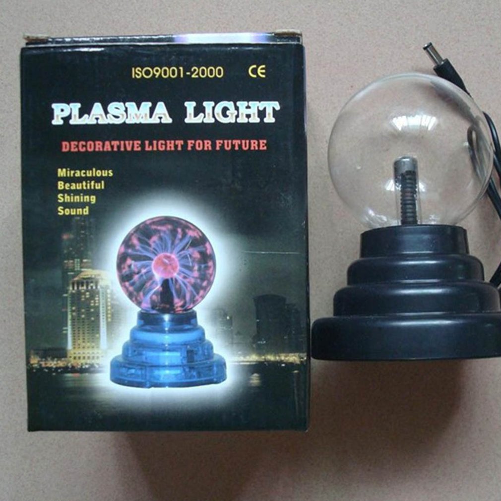 Magic Plasma Ball Touch Sensitive Glass Lightning Sphere Classic Novelty Retro Fun Toy Gadget Mains Operated Lamp for Home