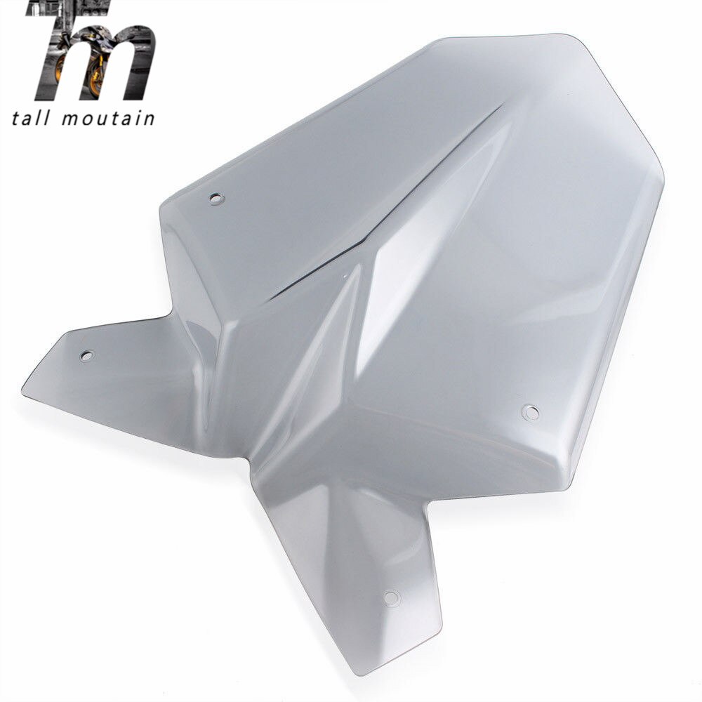 Duke 390 Windscreen Windshield with Bracket Holder For KTM KTM Duke 125 390 RC Black Smoke Motorcycle Accessories: Silver