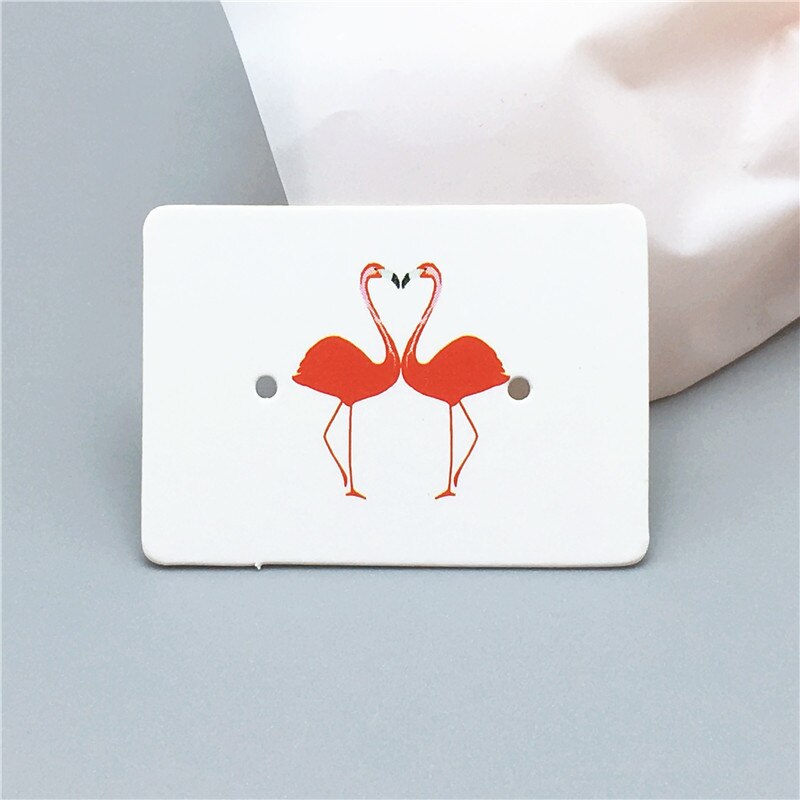 100 sztuk 2.5x3.5cm kolczyk karty opakowania stojak do kolczyków posiadacz karty karton papier typu Kraft tagi dla DIY biżuteria wyświetlacz: Birds