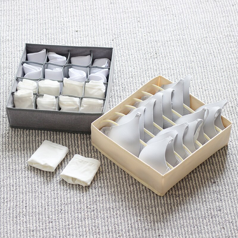 Luluhut 7 gitter bh arrangør 16 24 gitter sokker undertøy oppbevaringsboks garderobe skuff organizer sammenleggbart etui til undertøy